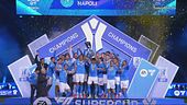 La premiazione, il Napoli vince la Supercoppa Italiana