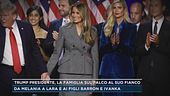 Trump Presedente, la famiglia sul palco al suo fianco