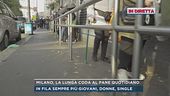 Milano, la lunga coda al Pane quotidiano