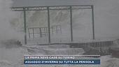 La prima neve cade su Torino