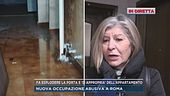 Donna incinta sfonda la porta e occupa una casa