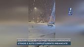 Colfiorito, la neve scende veloce e abbondante