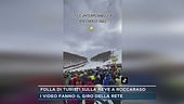 Folla di turisti sulla neve a Roccaraso