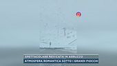 Spettacolare nevicata in Abruzzo