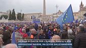 50 mila in piazza per l'Europa, manca il M5S