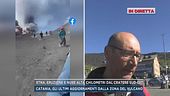 Etna, eruzione e nube alta chilometri dal cratere sud-est