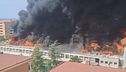 Viterbo, fiamme sul tetto dell'Università della Tuscia