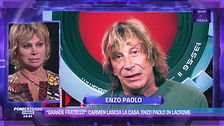 "Grande Fratello": Carmen lascia la casa, Enzo Paolo in lacrime