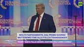 Trump: "Basta follia gender, esistono solo uomo e donna"