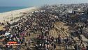 I palestinesi in marcia verso il nord di Gaza