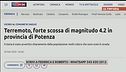 Ultim'ora: Terremoto in Basilicata