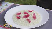 Risotto verza, crema di cocco e cipolla caramellata