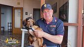 Bruno, il cane salvato dalla polizia di stato