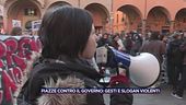 Piazze contro il governo: gesti e slogan violenti