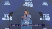 Giorgia Meloni ad Atreju attacca Landini e Schlein