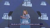 Giorgia Meloni ad Atreju attacca Landini e Schlein