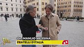Stasera a Striscia: Jimmy Ghione pizzica Manlio Messina a gettare un mozzicone di sigaretta in una fioriera