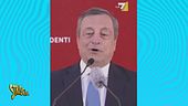 Super Mario Draghi incenerisce con lingue di fuoco i colleghi con l'orologio in mano...