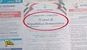 I Cartelli di Militello celebrano i "77 anni di Repubblica Democratica": ma non erano 79?