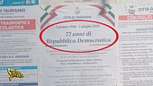 I Cartelli di Militello celebrano i "77 anni di Repubblica Democratica": ma non erano 79?