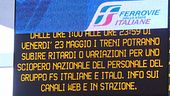Sciopero delle ferrovie, treni cancellati e ritardi senza fine