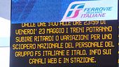 Sciopero delle ferrovie, treni cancellati e ritardi senza fine