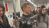 Per Sala non è Gotham City, ma intanto spunta Batman nella metro a Milano
