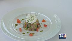 Gusto Verde: pane biscottato con verdure e mousse di ricotta