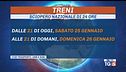 Sciopero dei treni oggi e domani