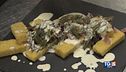 Polenta fritta con speck e bruscandoli
