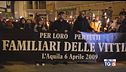 L'Aquila ricorda le 309 vittime del sisma