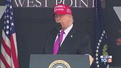 Trump difende i dazi e saluta i cadetti