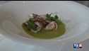 Totani con crema di piselli