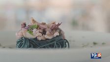 Spaghetto blu con calamari