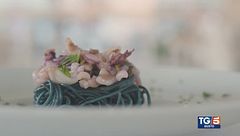 Spaghetto blu con calamari