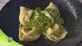 Ravioli ripieni con asparagi alle due consistenze