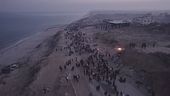 Gaza, la marcia degli sfollati