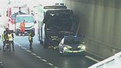 In un video lo schianto del bus