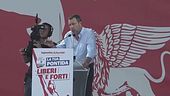 Salvini a Pontida, "Mai in guerra"