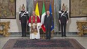 Il Papa al Quirinale da Mattarella