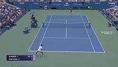 Us Open, tris azzurro