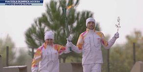 Fiaccola olimpica accesa