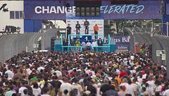 Il podio della gara a San Paolo