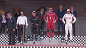Il podio di Gara 1 a Monaco