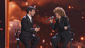 Gianluca Ginoble e Fiorella Mannoia in "Amore che vieni, amore che vai"