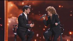 Gianluca Ginoble e Fiorella Mannoia in "Amore che vieni, amore che vai"