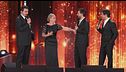 Il Volo e Katia Follesa in "Donne"