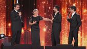Il Volo e Katia Follesa in "Donne"