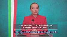 Meloni omaggia Kirk: "Non cadremo in una spirale di violenza"