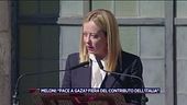 Meloni: "Pace a Gaza? Fiera del contributo dell'Italia"